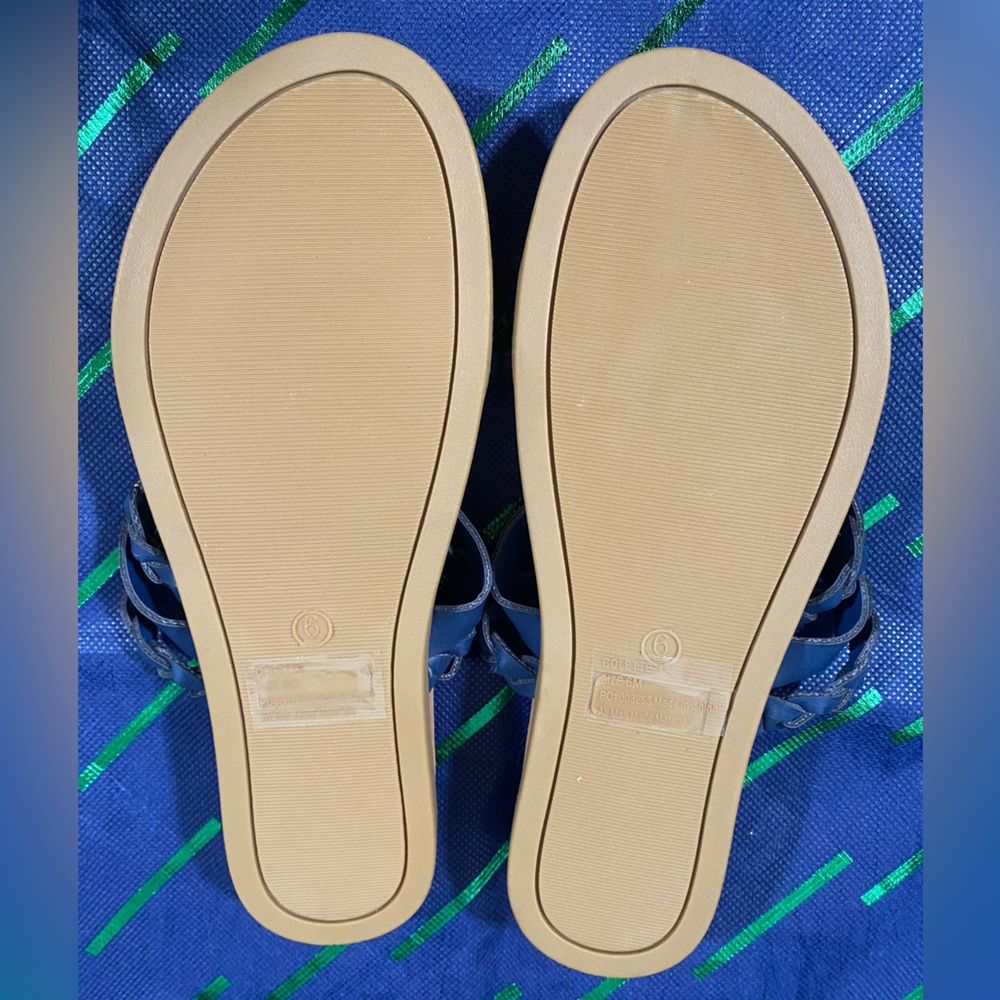 ⭐️NEW Journee COLETTE SLIDE SANDALS IN FAUX LEATHER Size 6 - Picture 10 of 16